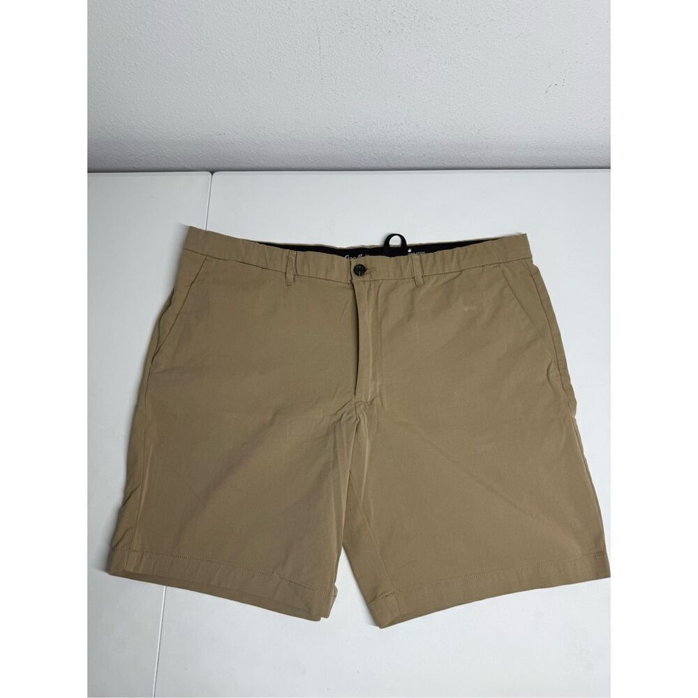Goodfellow & Co. Shorts Men's Sz 42 Tan Elastic Waist Drawstring Wrinkle Resist